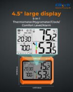 Elitech IPT-100S Digital Thermometer Hygrometer, Refrigerator Thermometer with External Temperature Probe, Free Data Storage Export, 5000 Points - Image 8