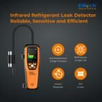 Elitech ILD-200 Electronic Refrigerant Heat Pump Leak Detector HVAC, Freon Leak Detector, Infrared Sensor up to 10 years' service life, 4g/yr, PEAK Record - Image 2
