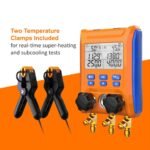 Elitech LMG-10 Refrigeration Heat Pump Digital Manifold Gauge Set, High-Precision Pressure Temperature Vacuum Leakage Tester Dignostic Meter Kit - Image 5